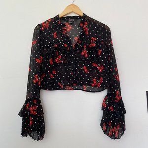 Mesh Cherry Long Sleeve